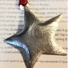 Pewter Star Christmas Decoration