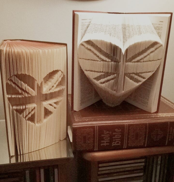 Union Flag COMBI or CUT & FOLD Book Folding Pattern - EMAILED PDF PATTERN