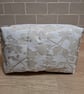 Boxed toiletry bag in beige and creamy-white - Image 1