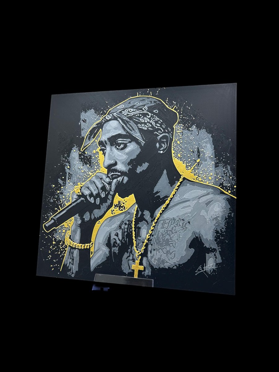 Tupac Shakur 3D Printed Fan, Wall Art