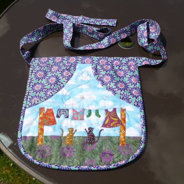 Quilted peg bag