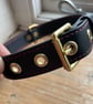 The Classic Collar - Hand stitched full leather dog collar with brass fittings.