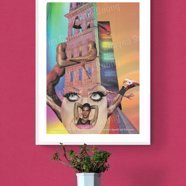 'Pride' print of handmade collage