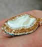 Freshwater Pearl & Cubic Zirconia Silver Plate Slider Bracelet - Image 1