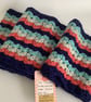INFINITY SCARF , neckwarmer , cowl  ' The Islander' . Navy , coral . grey . - Image 3