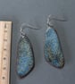 Handmade speckled blue glaze ceramic clay earrings, ceramic jewellery, lapis laz - Image 6