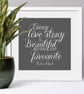 Love Story Romantic Personalised Print - 5 colour options - Image 2