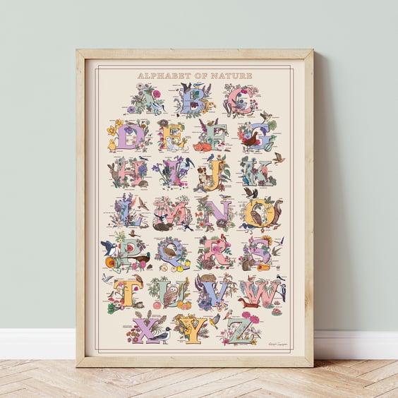 A to Z of Nature Large Poster
