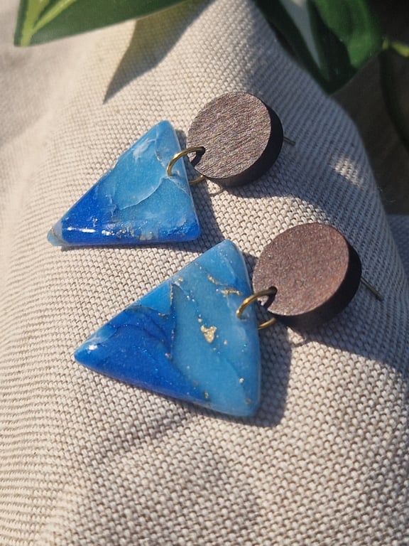 Polymer Clay Earrings: Shoreline 