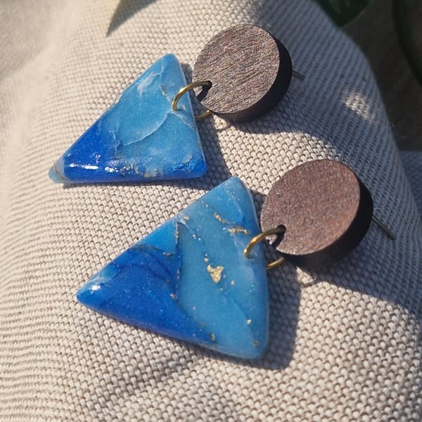 Polymer Clay Earrings: Shoreline 