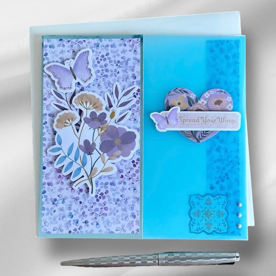 Decoupage Card for a Special Occasion. Perfect for a Birthday or Just Because 