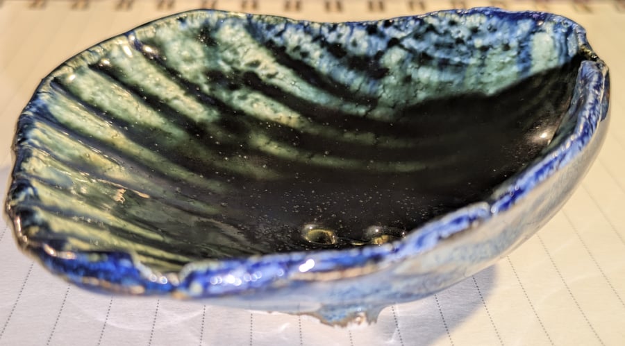 Delightful shell shaped, stoneware, soap dishes