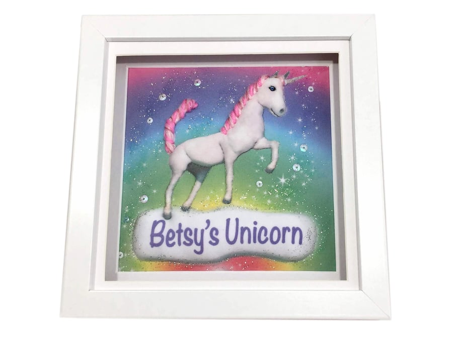 Personalised Unicorn, unicorn, personalised gift, rainbow, unicorn picture