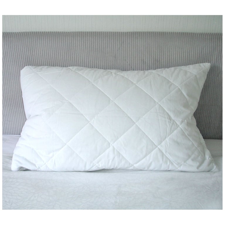 Pillow Protector Cover White Waterproof Quilted Protective Pillowcase