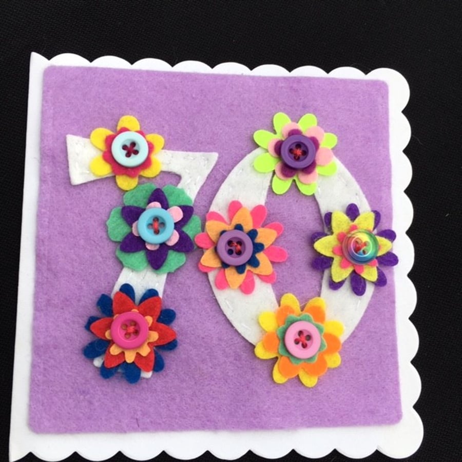 70th birthday card