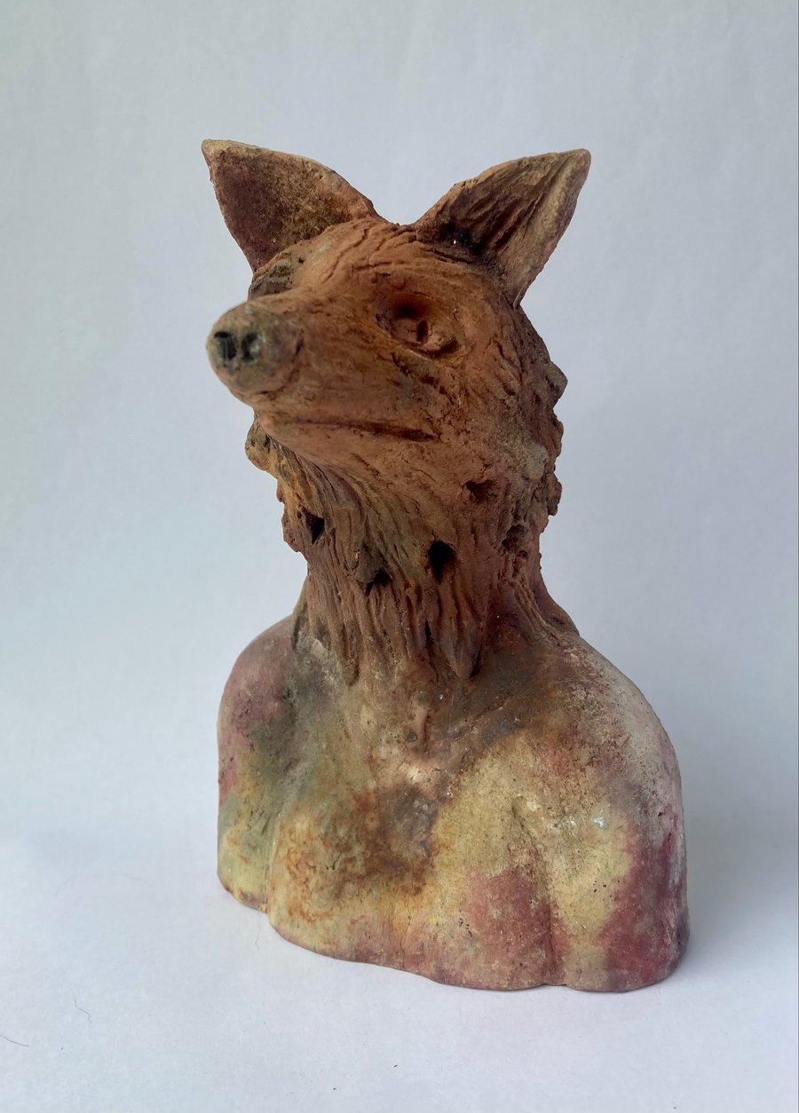 Reynard Ceramic Fox Man Sculpture