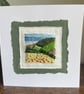 Poppy field landscape hand embroidered 'mini art' keepsake card - Image 3