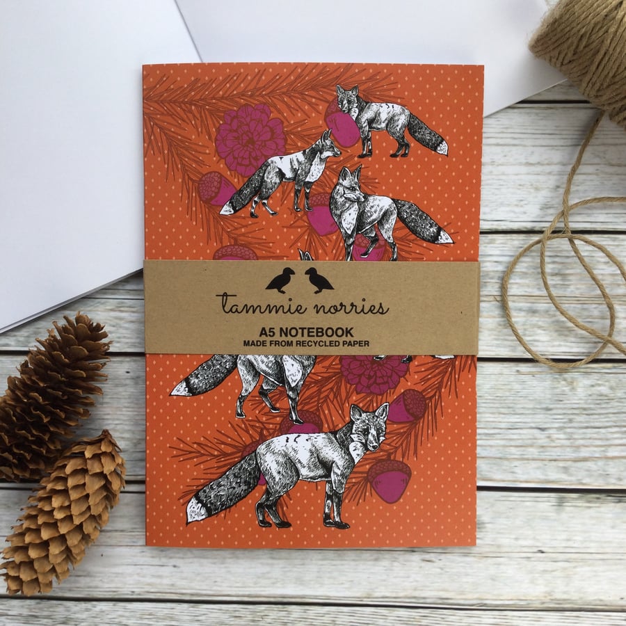Fox Notebook - A5 Recycled Fox Notebooks