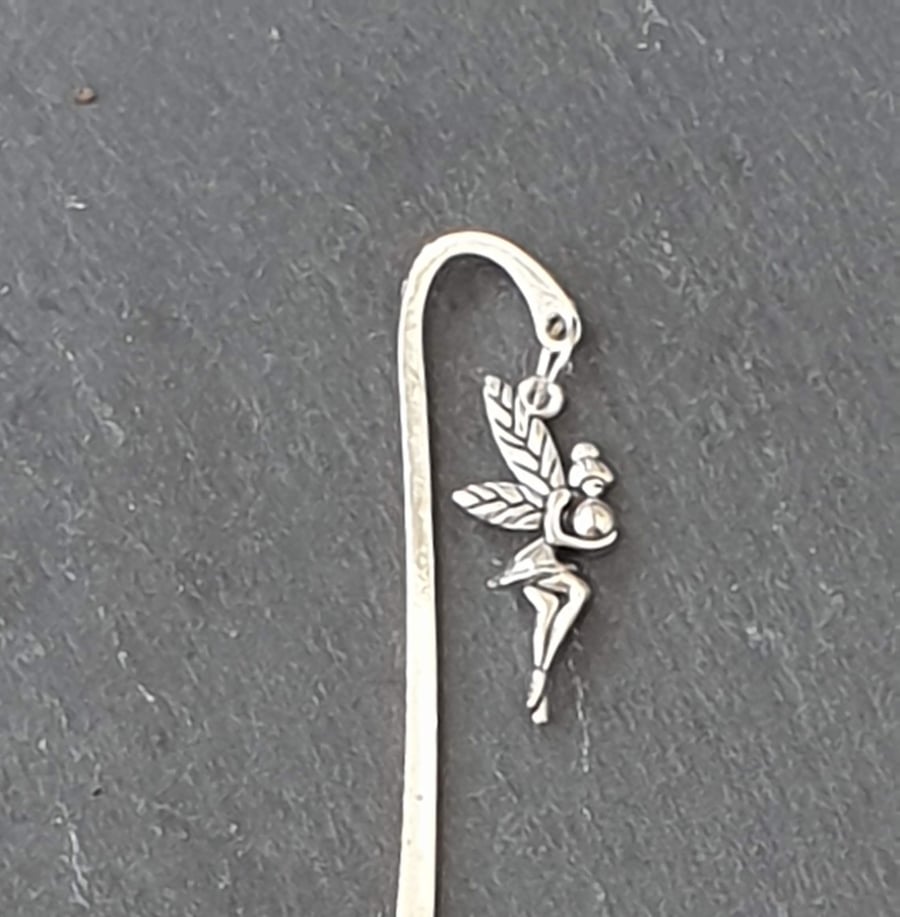 Silver-Plated Bookmark with Fairy Charm
