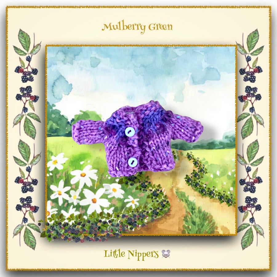 Little Nippers Lavender Yoked Cardigan 