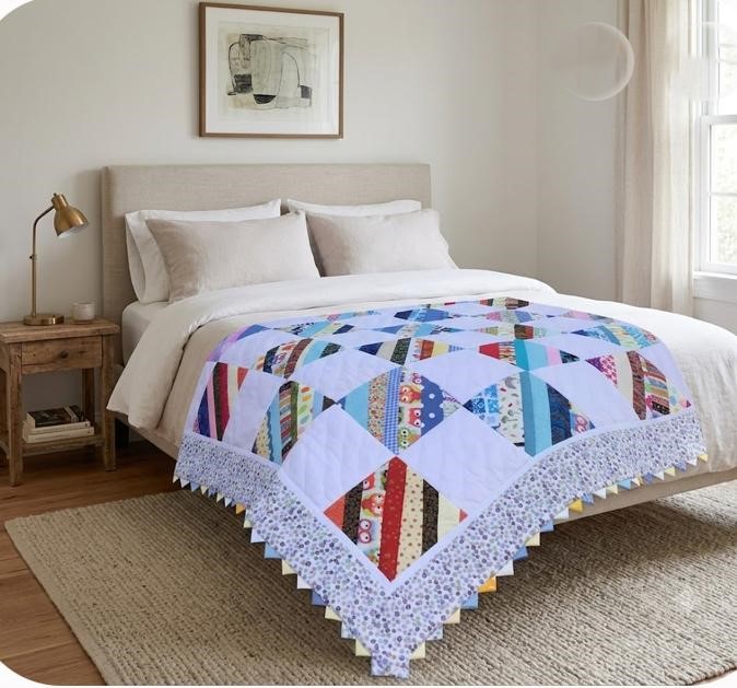 Scrappy Patchwork Quilt