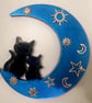black cat  celestial moon 