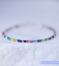 Sterling silver and Rainbow Agate handmade beaded bracelet - Image 3