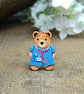 Doctor Bear Pin, Nurse Teddy Badge, Handmade Personalised Brooch, Medical Gift