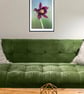 Aquilegia vulgaris flower wall art print - Image 1