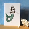 Mermaid Blank Card. 