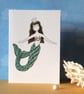 Mermaid Blank Card. 