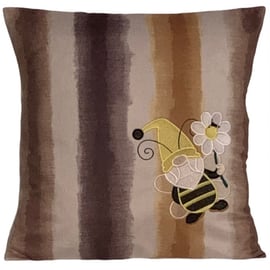 Honey Bee Gnome Gonk Embroidered Cushion Cover 16”x16”Last One