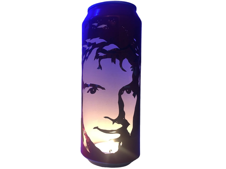 Bobby Moore Beer Can Lantern! England, West Ham Portrait Pop Art Lamp
