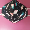 Flamingo handmade fabric facemask 