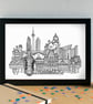 Toronto Skyline Travel Art Print - Image 3