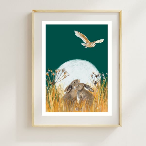Hare Wall Art Illustration