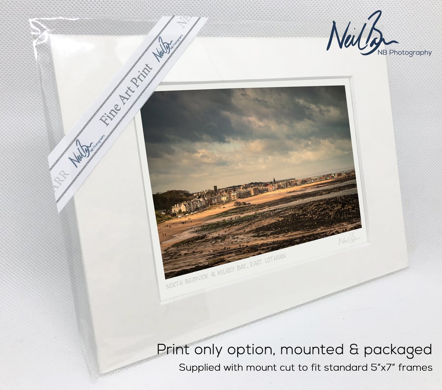North Berwick & Milsey Bay, East Lothian, Scotland - A6 (7" x 5") Unframed Print