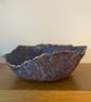 Asymmetrical decorative bowl recycled paper mache