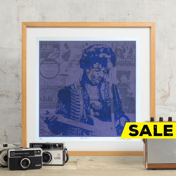 Jimi Hendrix Hand Pulled Limited Edition Screen Print