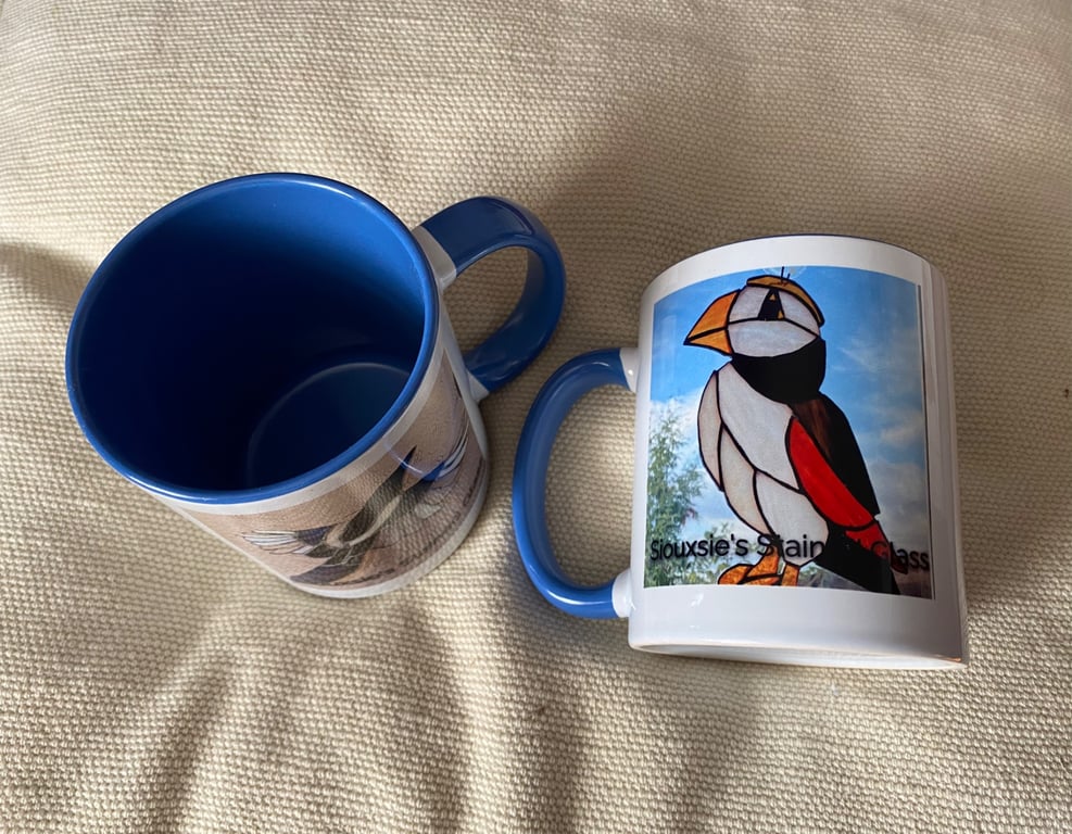 Mug with stained glass design 