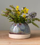 Handmade ceramic flower frog, smakk ikebana vase for flowers, summer seconds