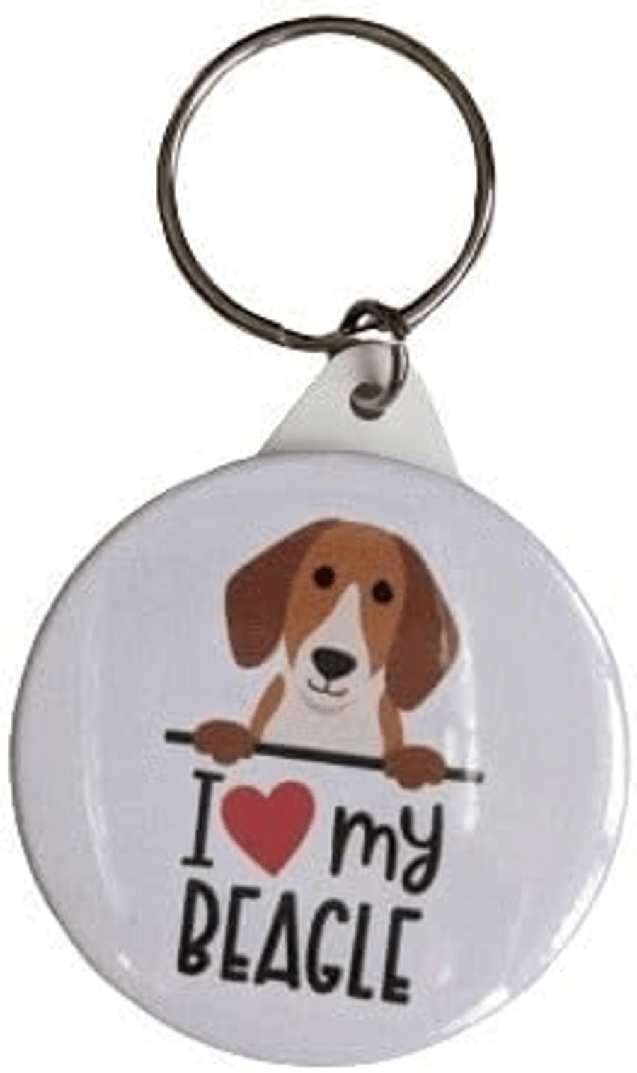 I Love My Beagle Dog Keyring 