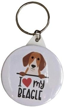I Love My Beagle Dog Keyring 