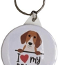 I Love My Beagle Dog Keyring 