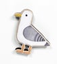 Seagull Fridge Magnet - Maple Wood Magnet - Seaside Kitchen Coastal Decor - Image 2