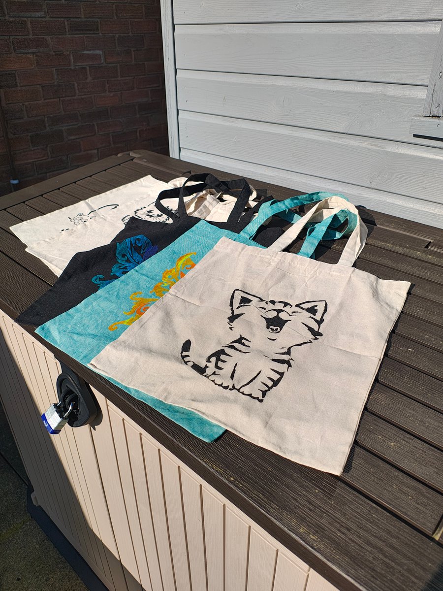 Hand painted tote bag 