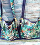 Black Panther in Colourful Jungle Foliage Fabric Cross Body or Shoulder Tote Bag - Image 4