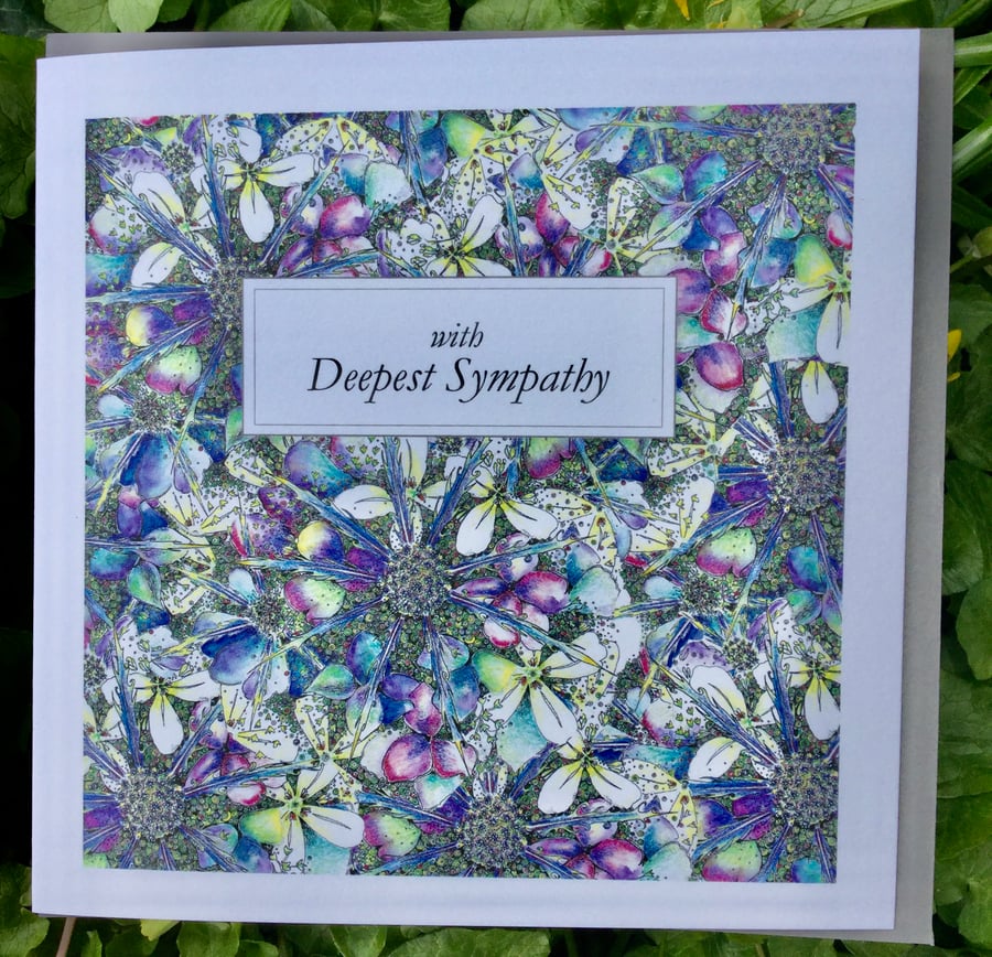 Blue Hydrangea Sympathy card 