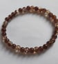 Rich Earthy Brown Glass Bead Bracelet  - Image 3