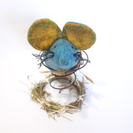 SCOTTISH TWEED MOUSE BED SPRING ORNAMENT